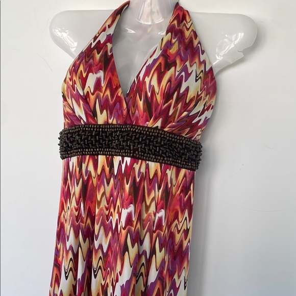 Sequin Hearts Red and Pink Halter Sundress - Picture 7 of 17